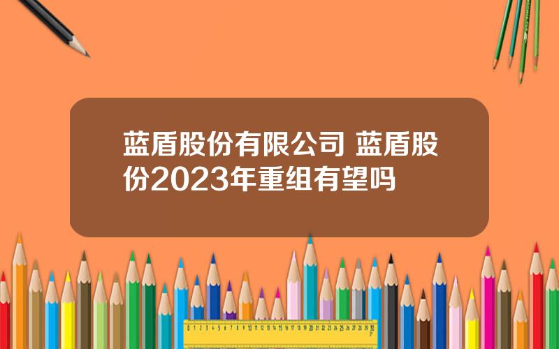 蓝盾股份有限公司 蓝盾股份2023年重组有望吗